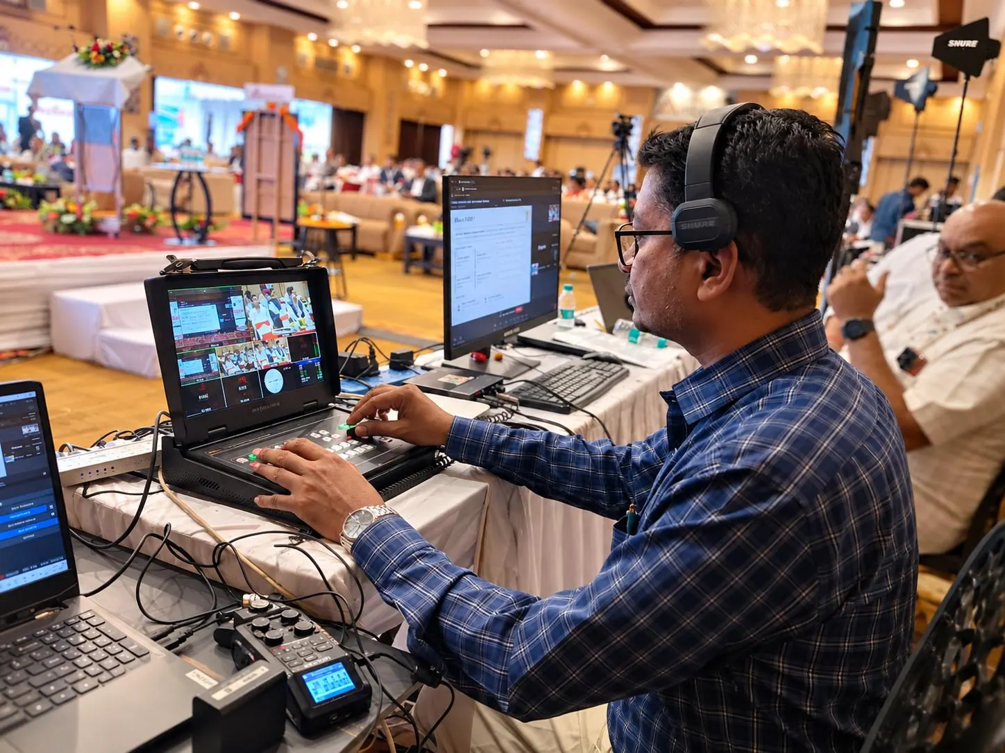 Live broadcast production in action